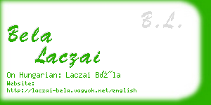 bela laczai business card